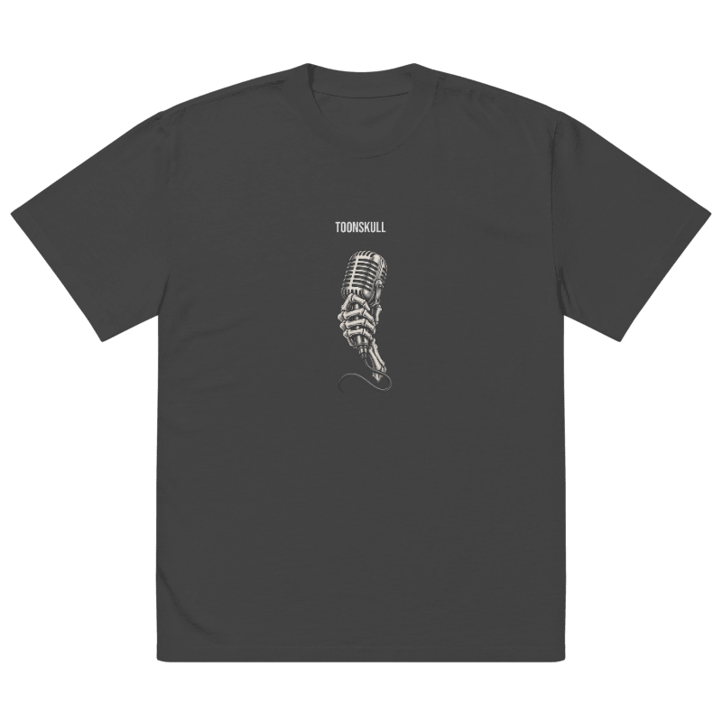 TOONSKULL Blackout Oversized Tee — Faded Black — Printful product view